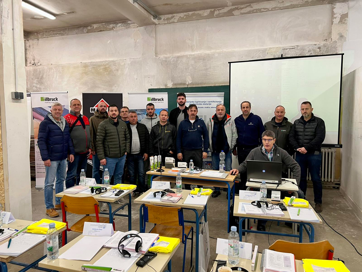 Prvo školovanje i Stručni seminar pravilne montaže građevinske stolarije / foto: ift Rosenheim