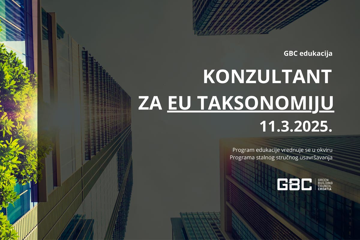 GBC edukacija: Konzultant za EU Taksonomiju, 11. ožujak 2025.